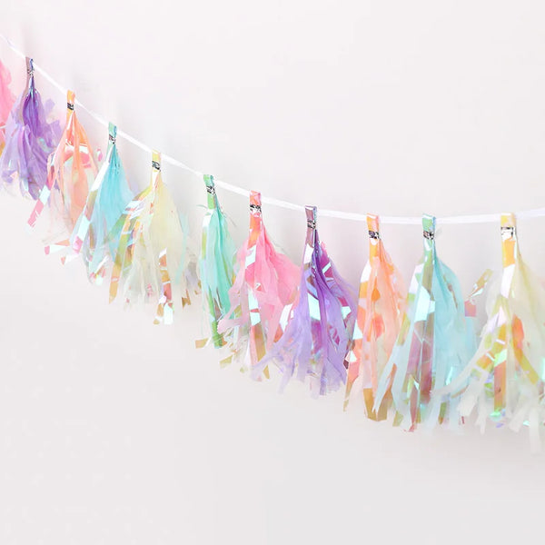 Rainbow Tassel Party Garland