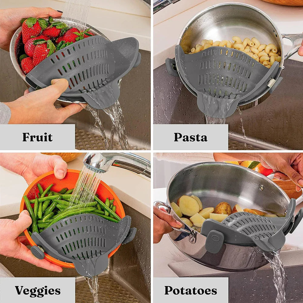 Clip-On Kitchen Strainer